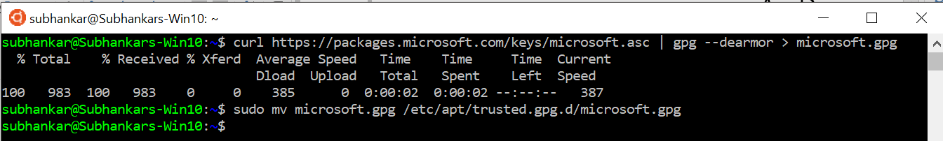 Register the trusted Microsoft signature key